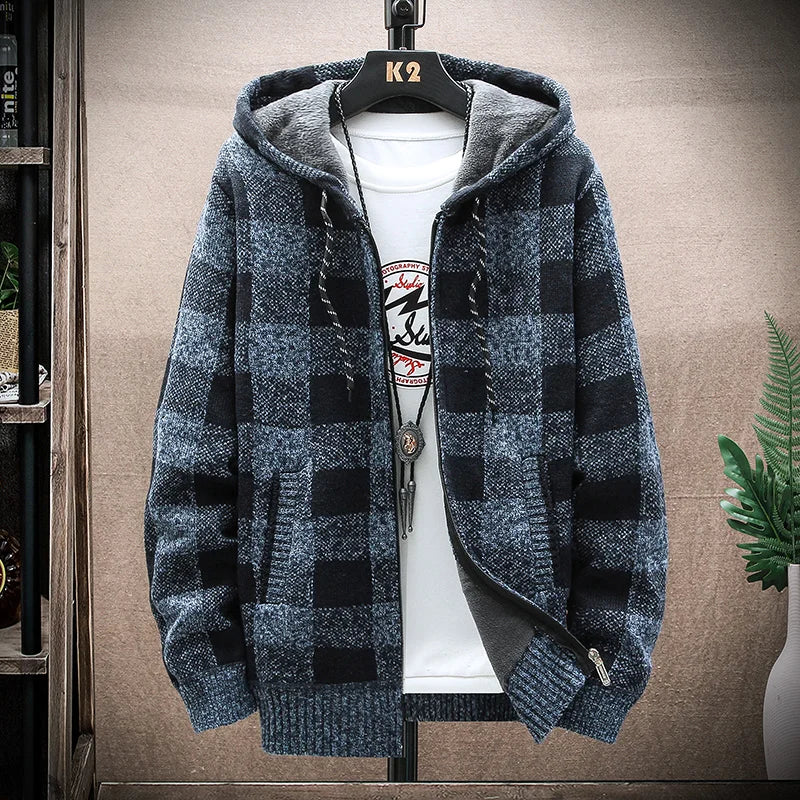 Sweater Hooded Cardigan Cold Coat