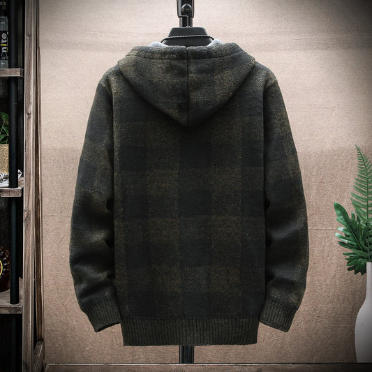 Sweater Hooded Cardigan Cold Coat