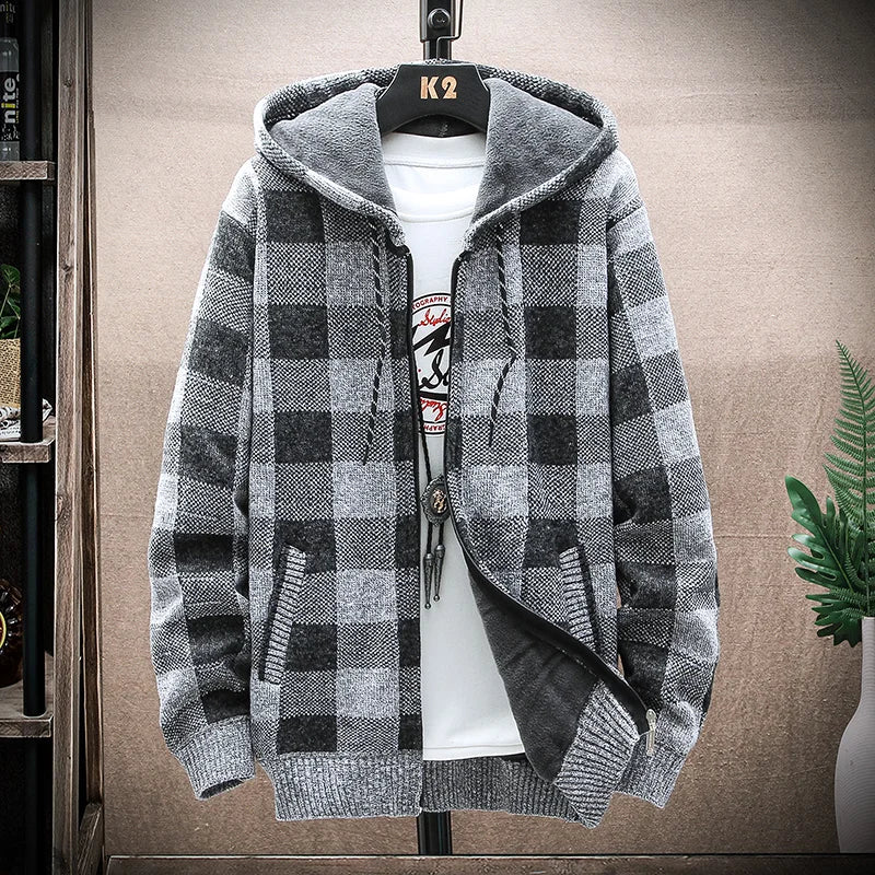 Sweater Hooded Cardigan Cold Coat