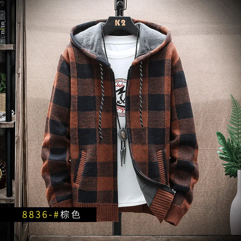 Sweater Hooded Cardigan Cold Coat