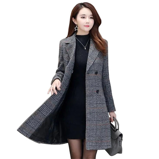 Double breasted Outerwear Ladies Jacket Overcoats Coats