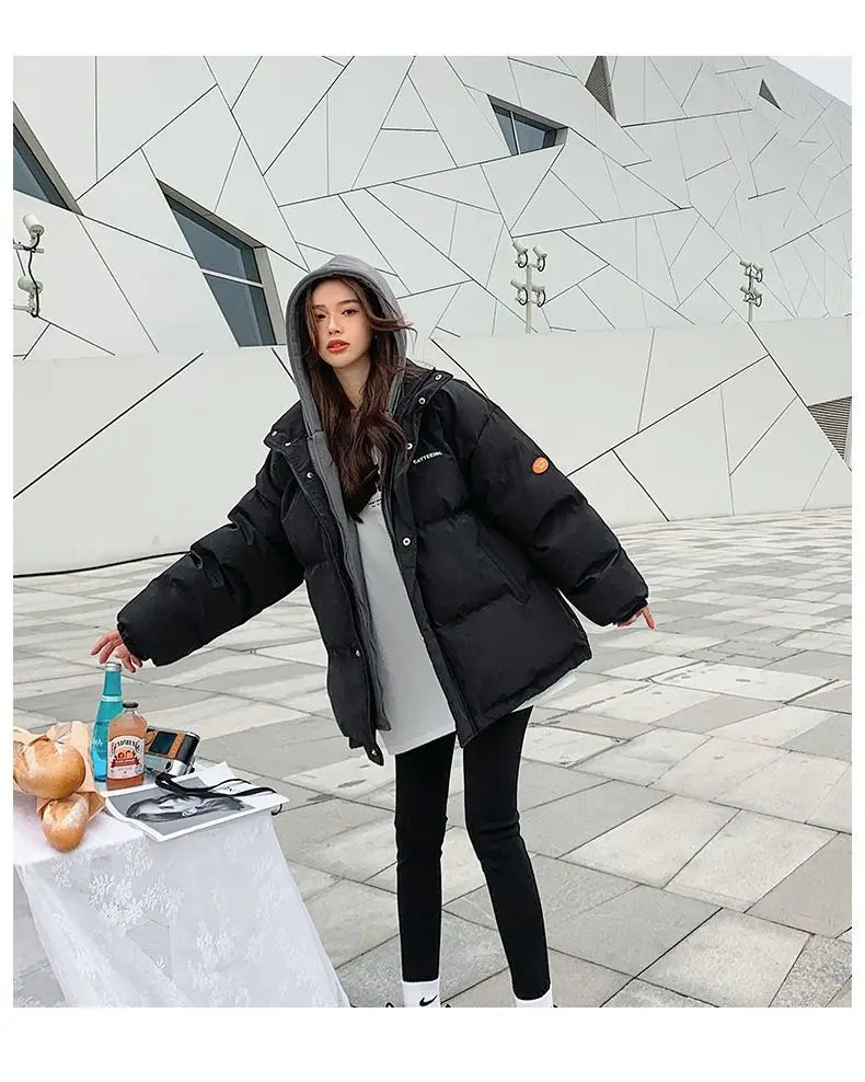 Couple style cotton coat winter windproof warm cotton jacket