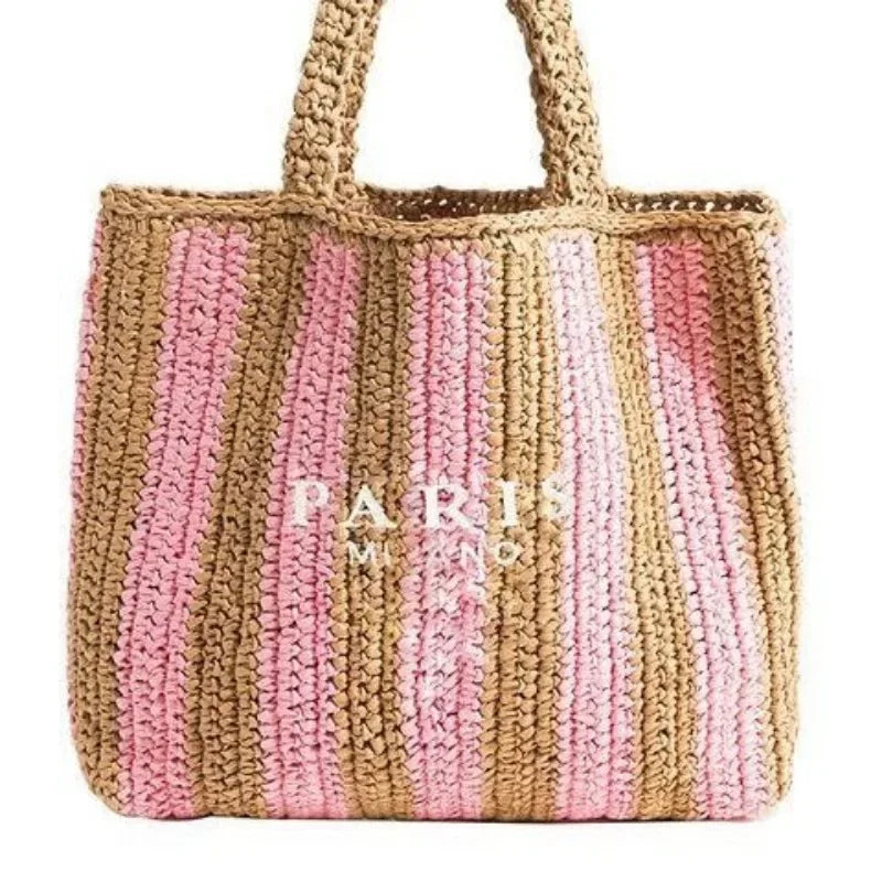 Luxurious Travel Handbag with Weaving,Stylish and Trendy