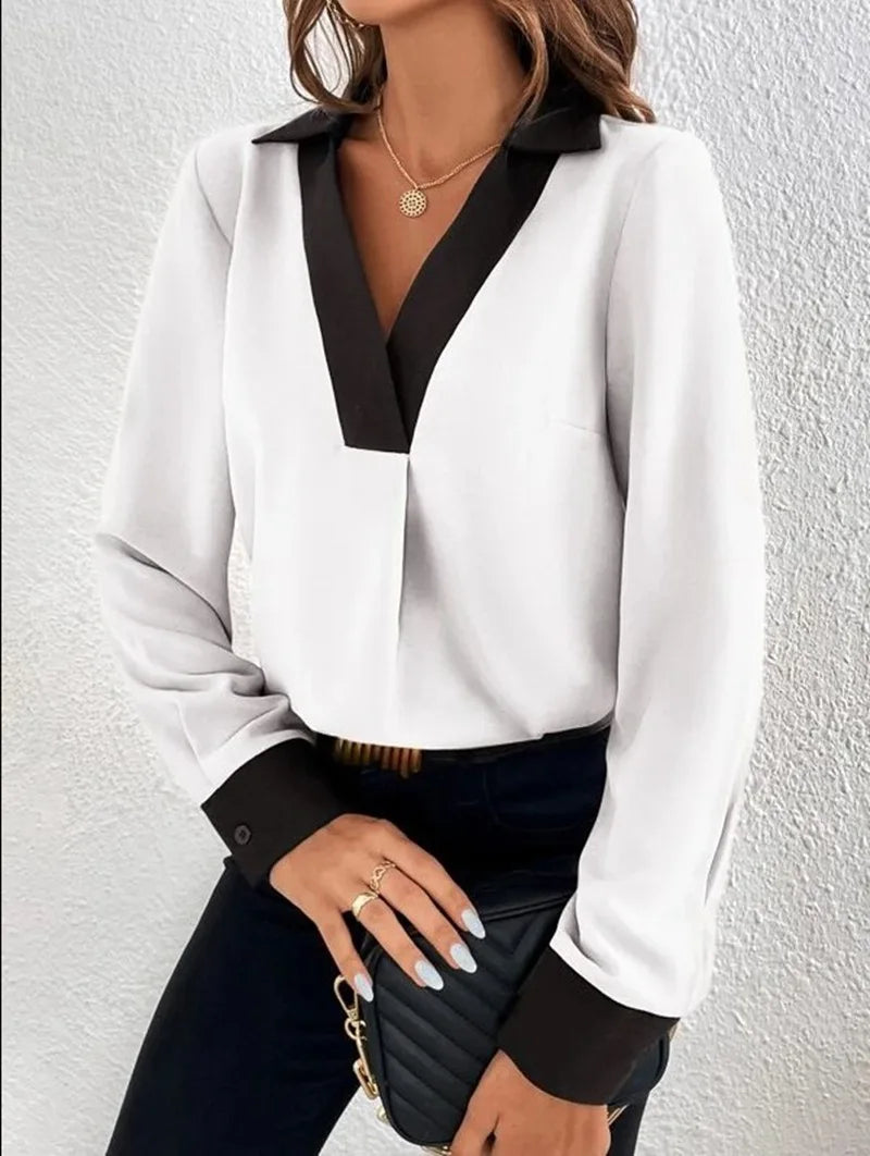 Elegant Office Lady Blouse Tops