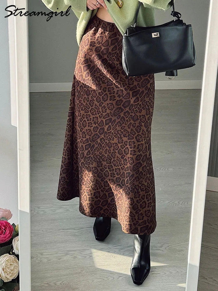 Vintage Leopard Print  Skirt