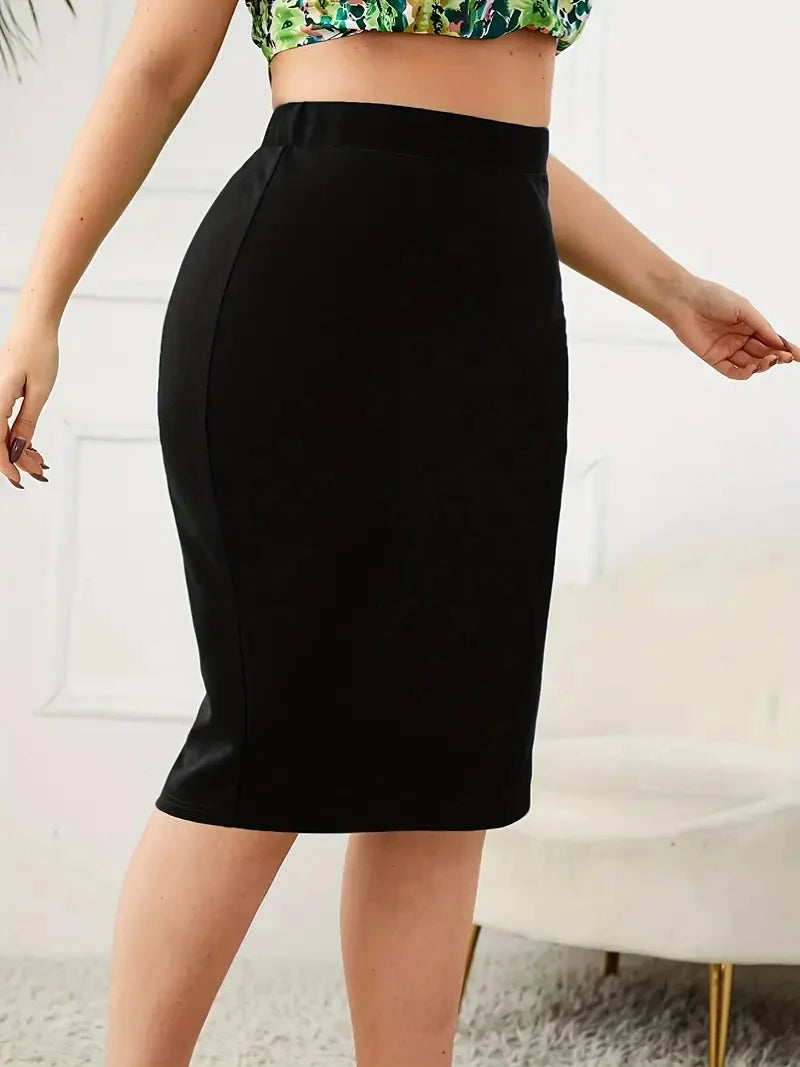 2024 Summer Casual High Waist Slit Skirt