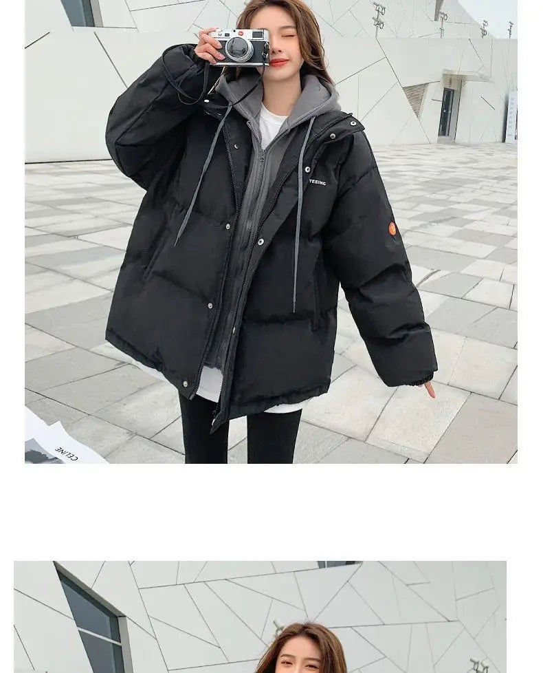 Couple style cotton coat winter windproof warm cotton jacket