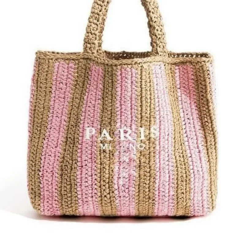 Luxurious Travel Handbag with Weaving,Stylish and Trendy