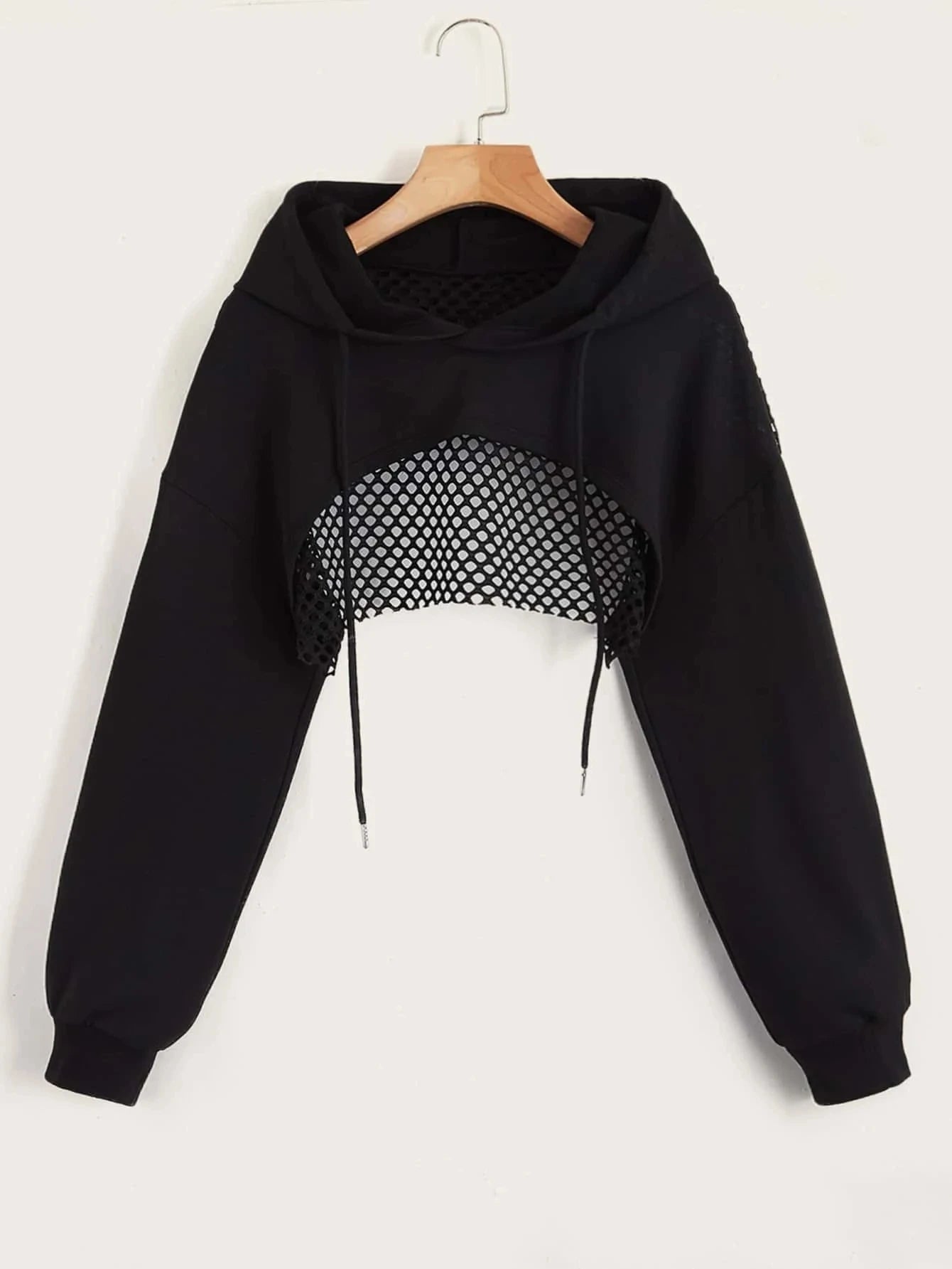 Crop Sports Hoodie Without Cami Top