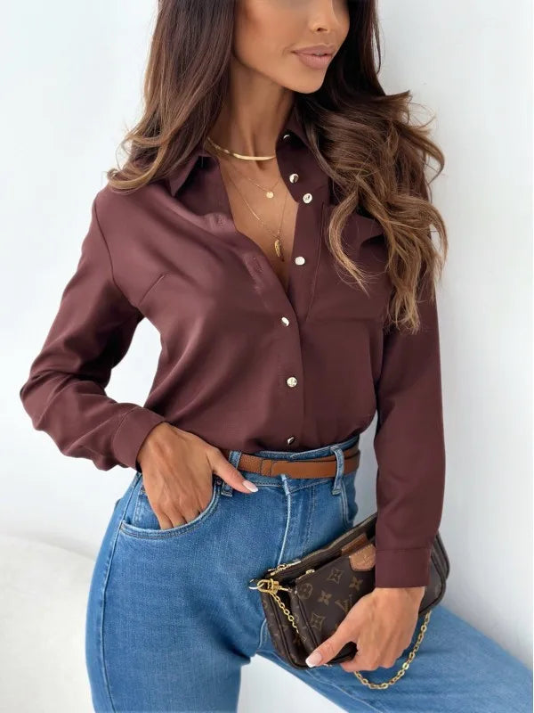 Elegant Button Pocket Top