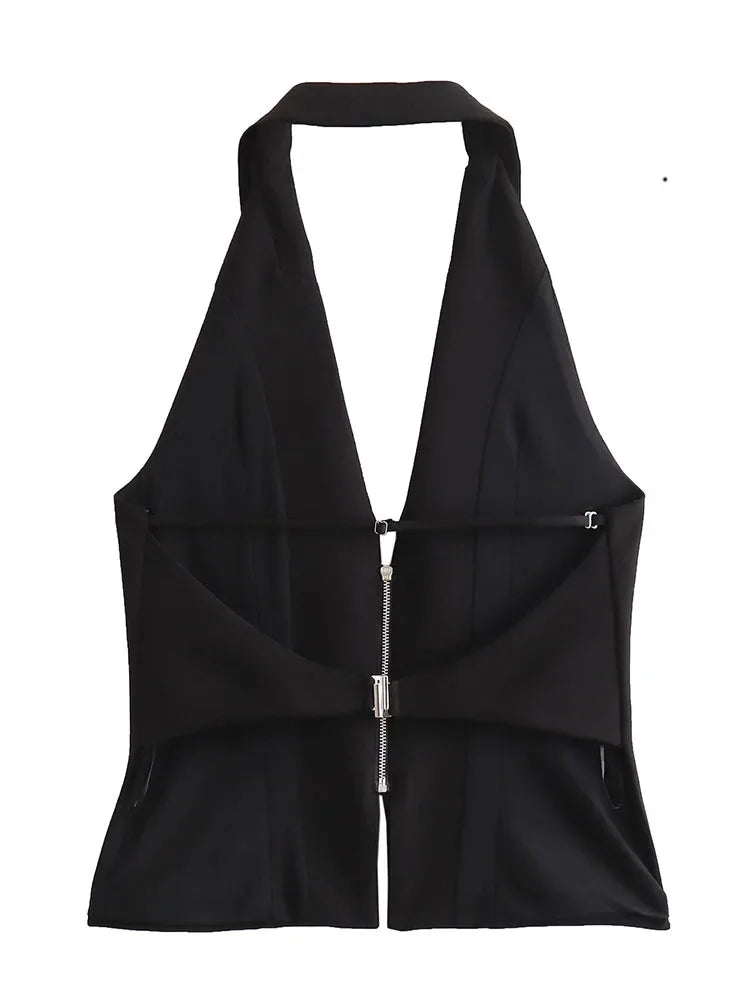 Sexy Backless Strapless Halter Corset Top