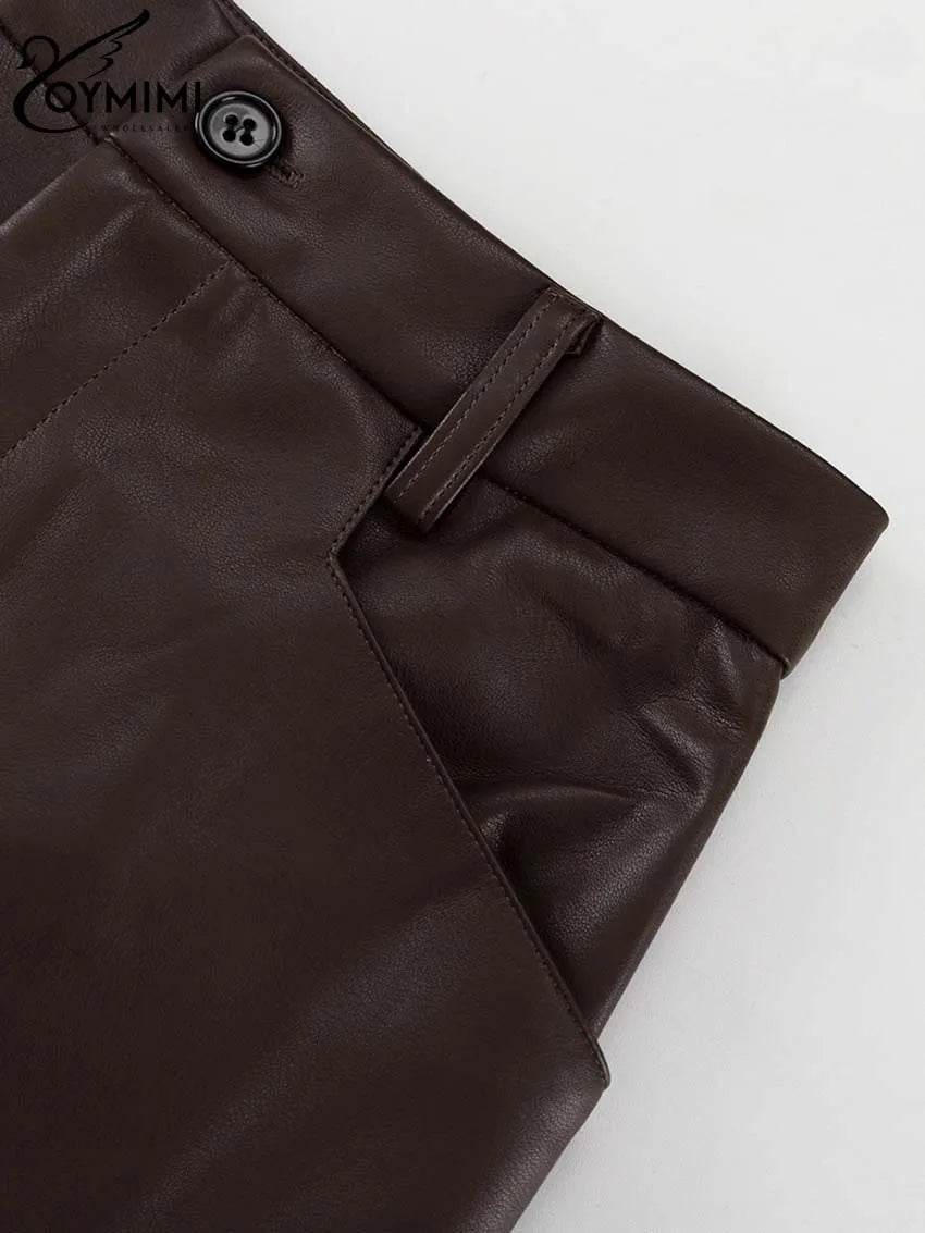 Vintage Brown  Leather Skirts