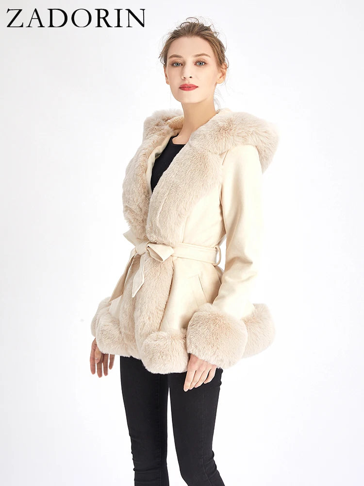 Cardigan Winter Faux Fur Jackets for Women