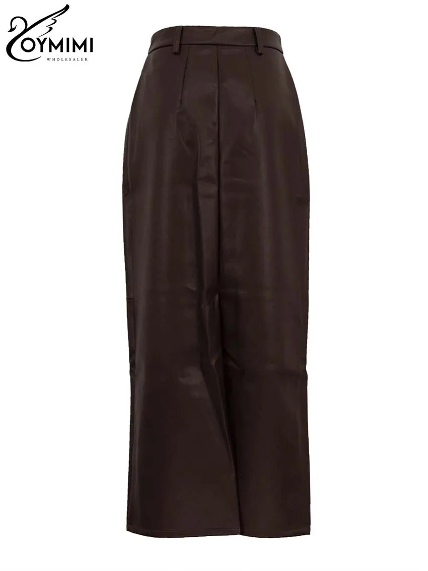 Vintage Brown  Leather Skirts