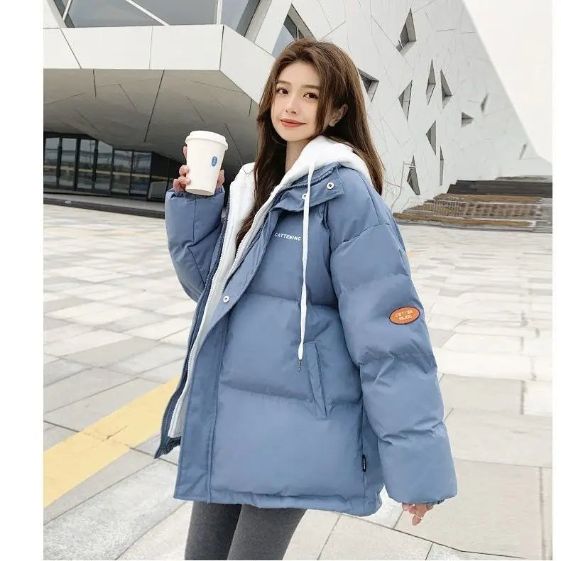 Couple style cotton coat winter windproof warm cotton jacket