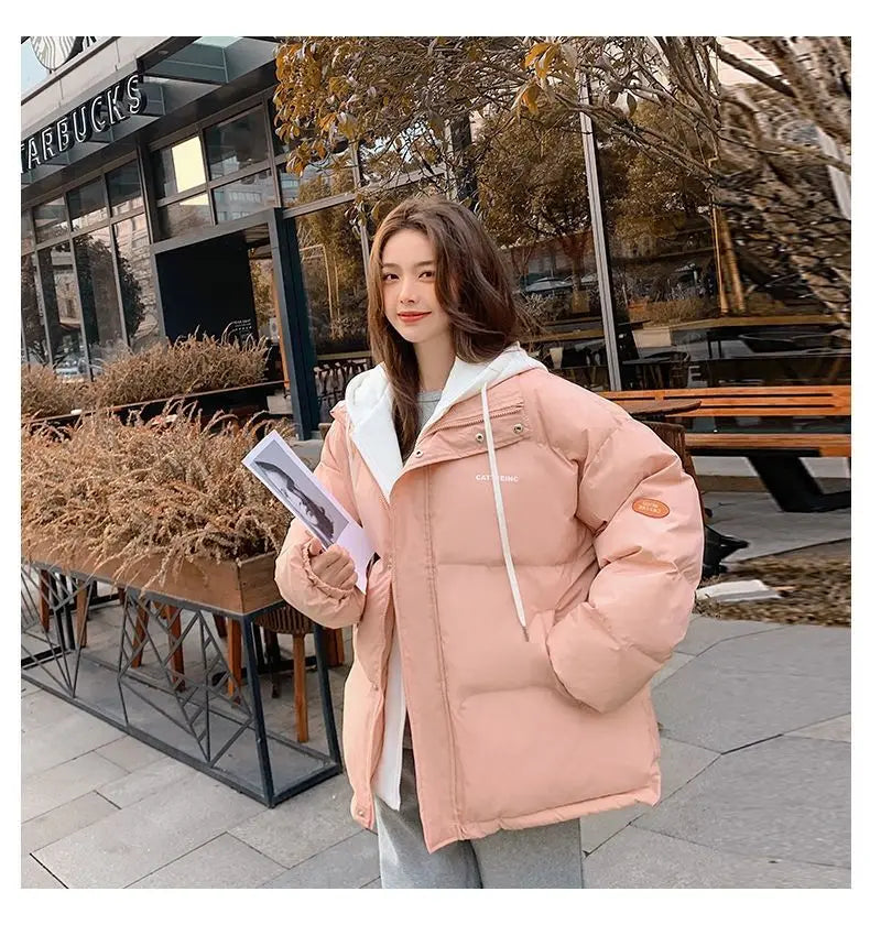 Couple style cotton coat winter windproof warm cotton jacket