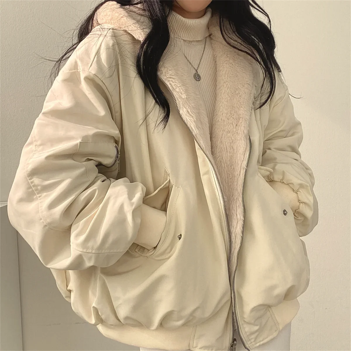 Winter Thicken Double Sided Hooded Coat