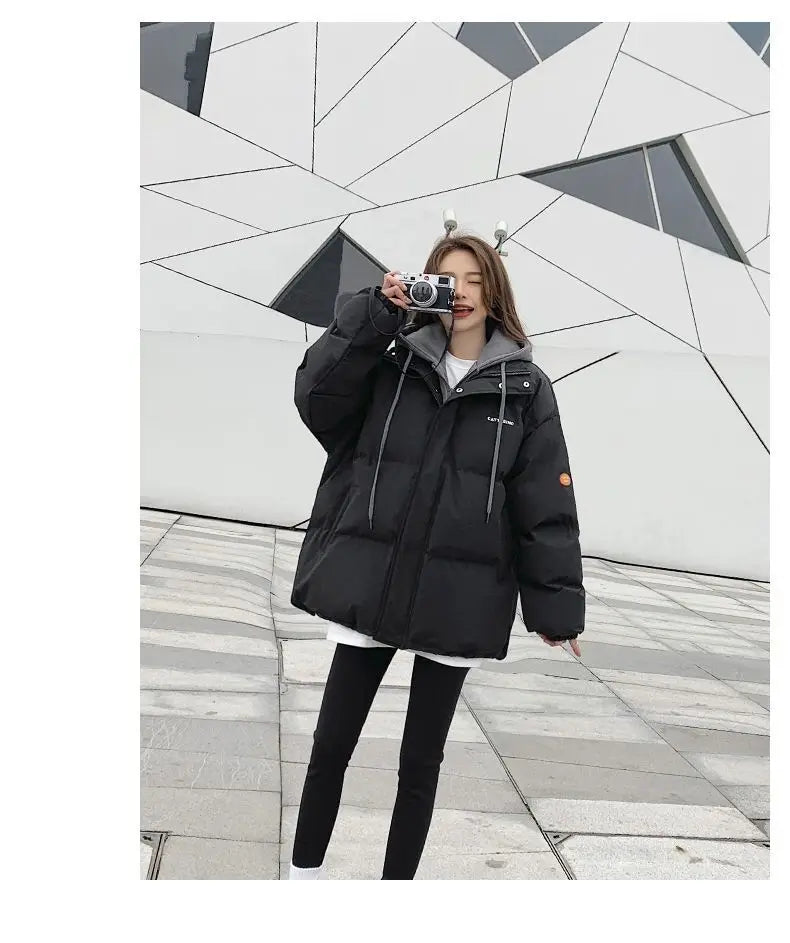 Couple style cotton coat winter windproof warm cotton jacket