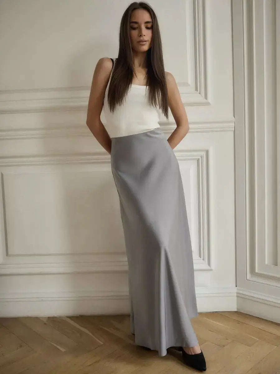 Elegant Summer Fashion Loose High Waist Maxi Skirts