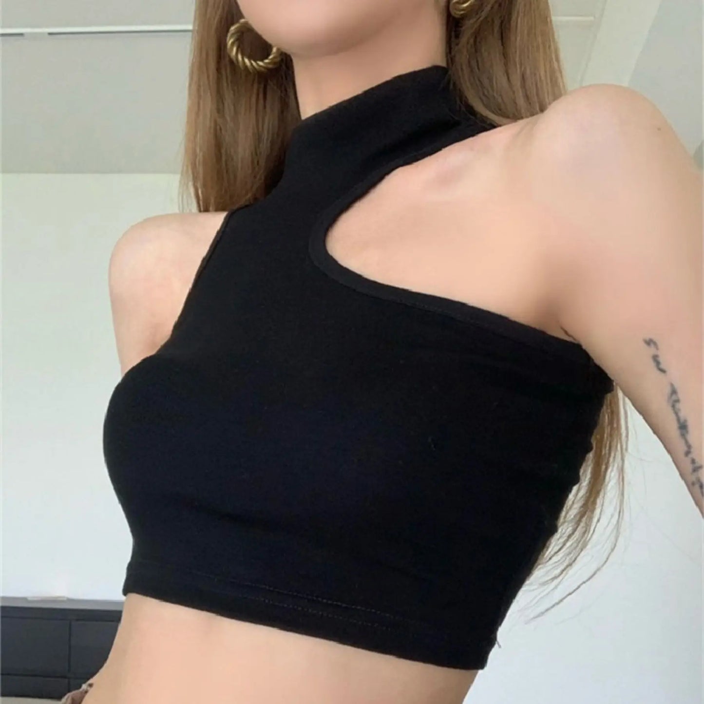 Solid Color Backless Crop Tube Tops Streetwear