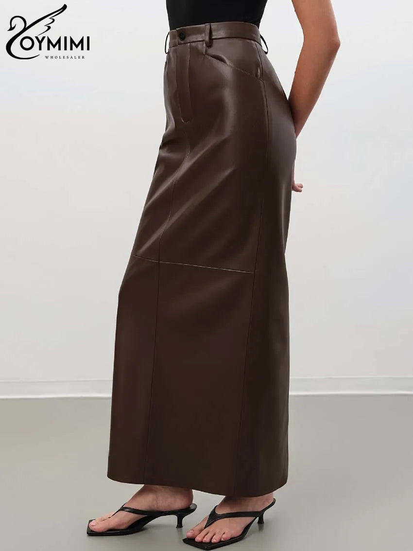 Vintage Brown  Leather Skirts