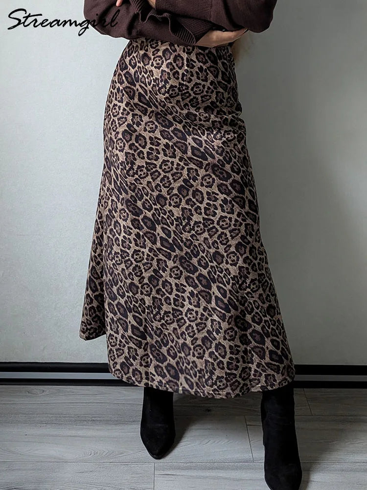 Vintage Leopard Print  Skirt