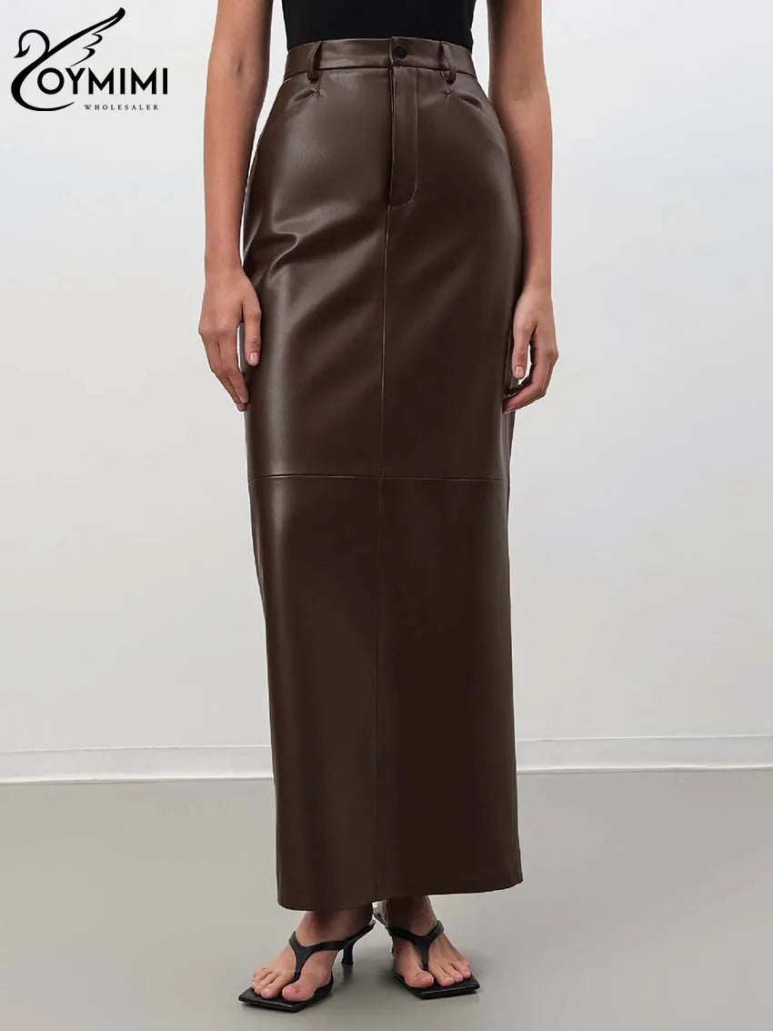 Vintage Brown  Leather Skirts