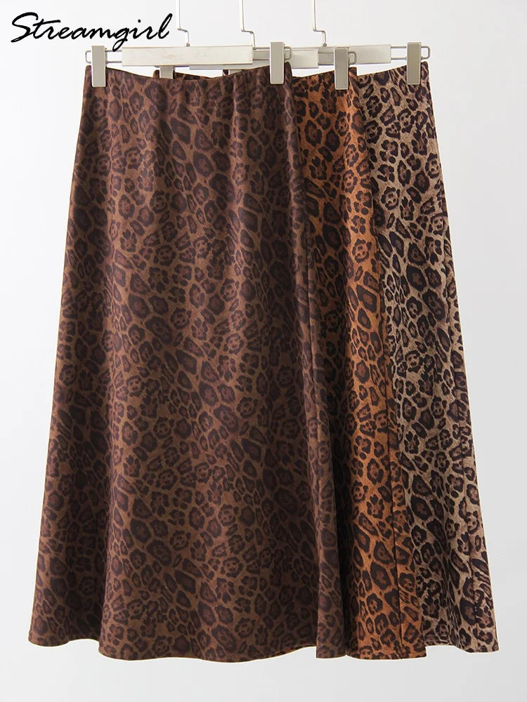 Vintage Leopard Print  Skirt