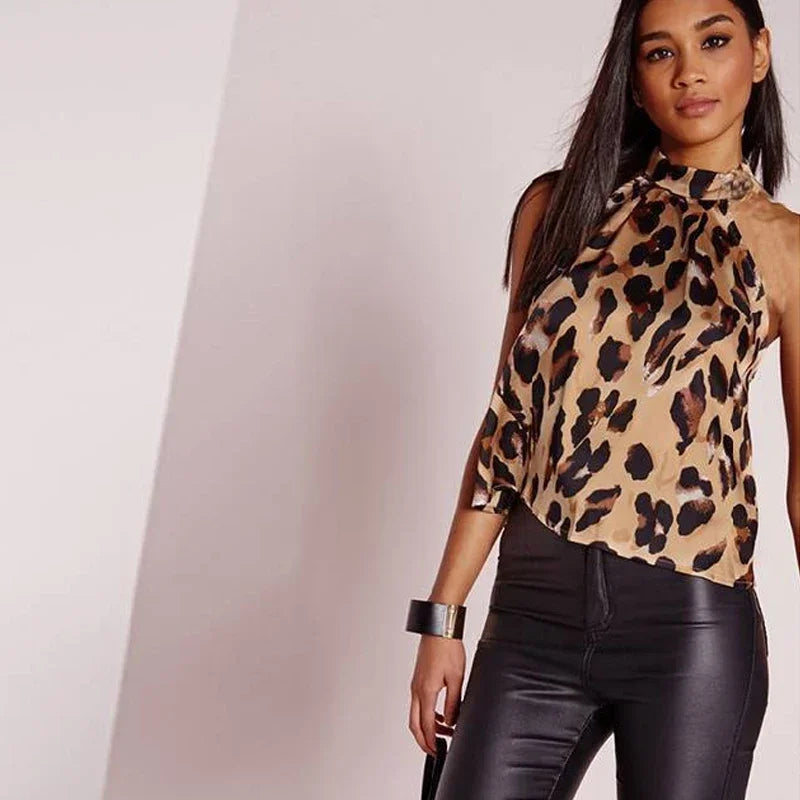 Sexy Leopard Print Ladies Tops