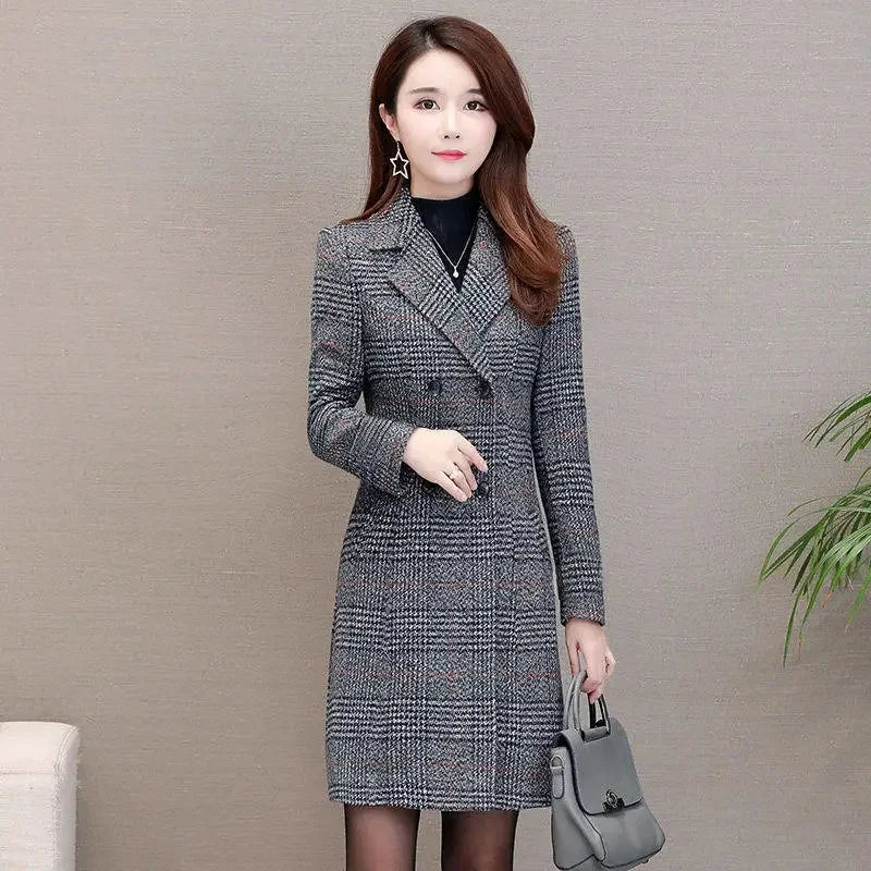 Double breasted Outerwear Ladies Jacket Overcoats Coats