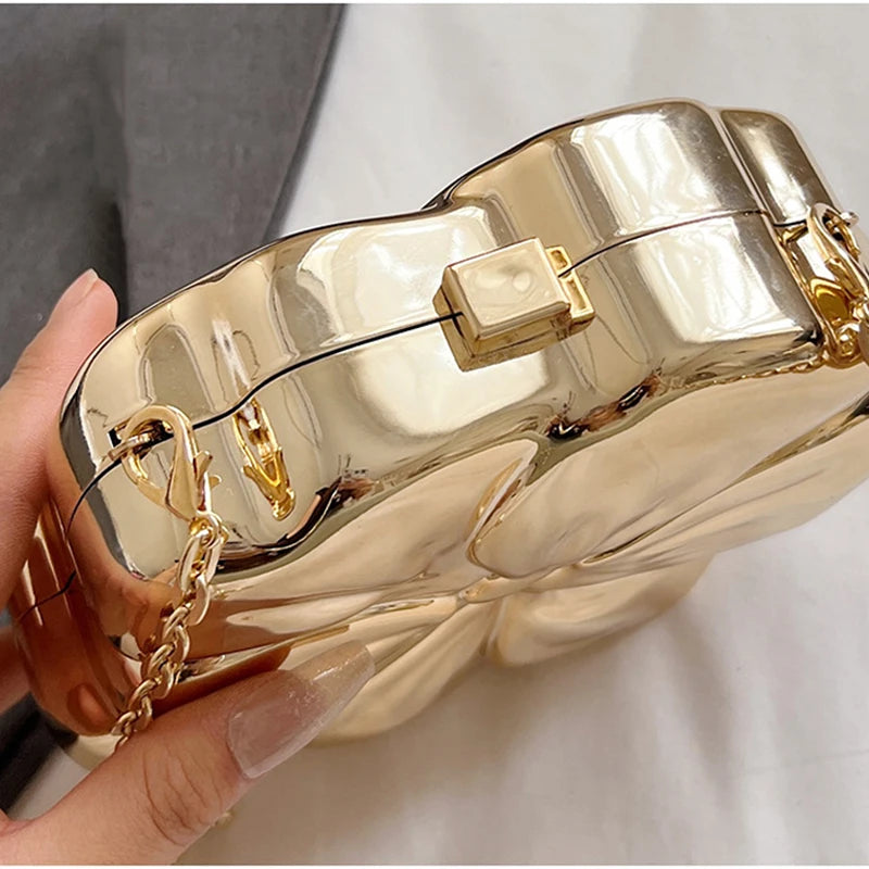 Evening Party Cute Shiny Purse Gold Silver