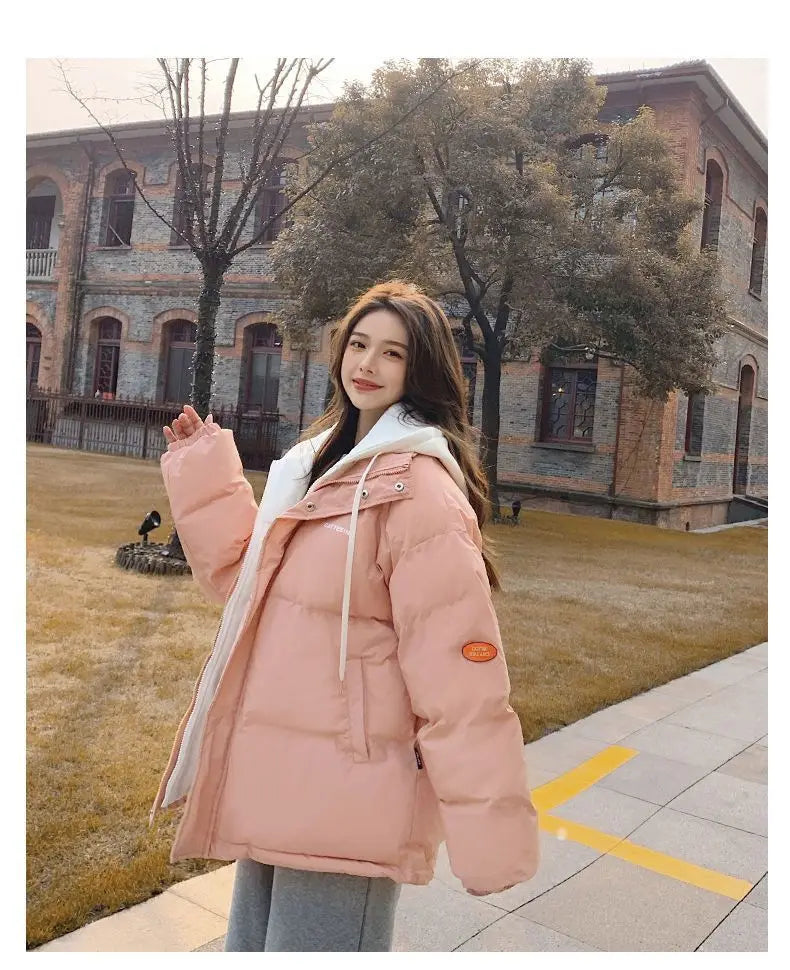 Couple style cotton coat winter windproof warm cotton jacket