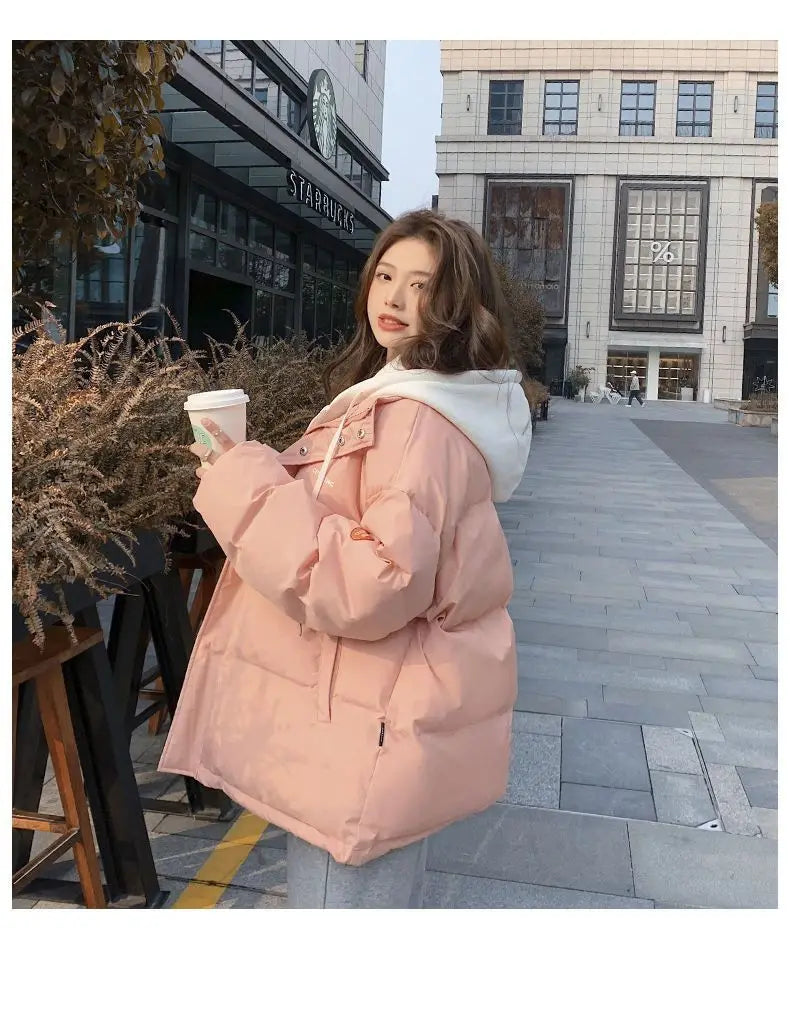 Couple style cotton coat winter windproof warm cotton jacket