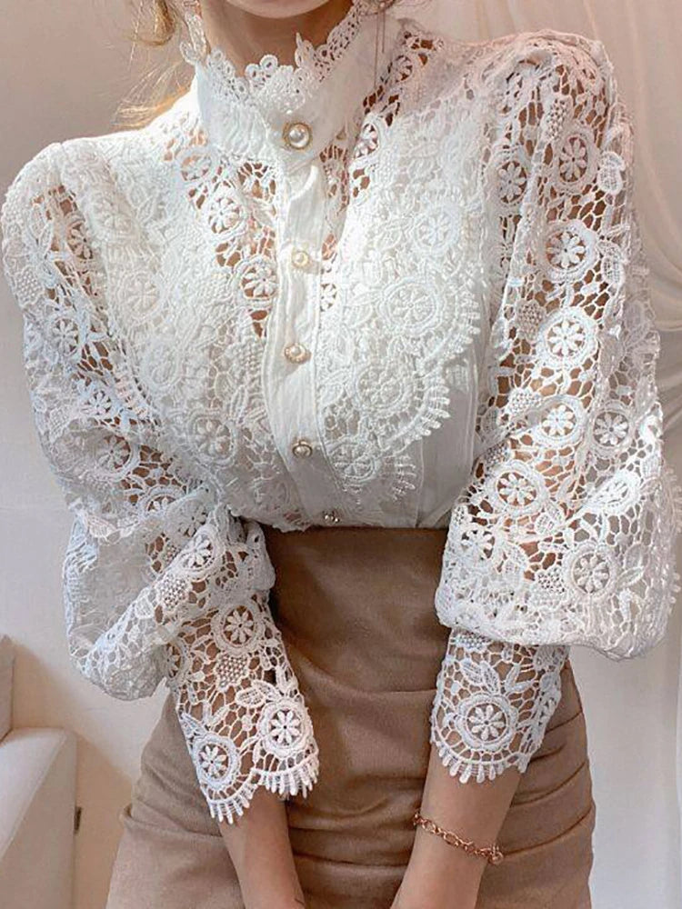 Elegant Oversize White Blouse 2024