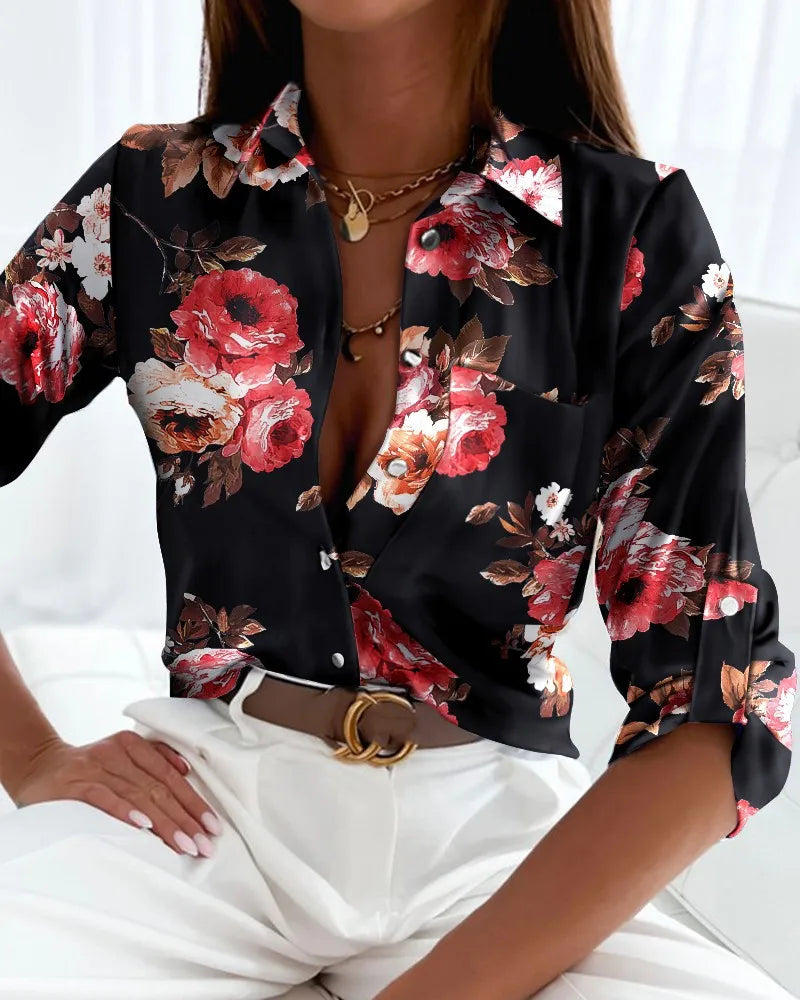 Elegant Button Pocket Top