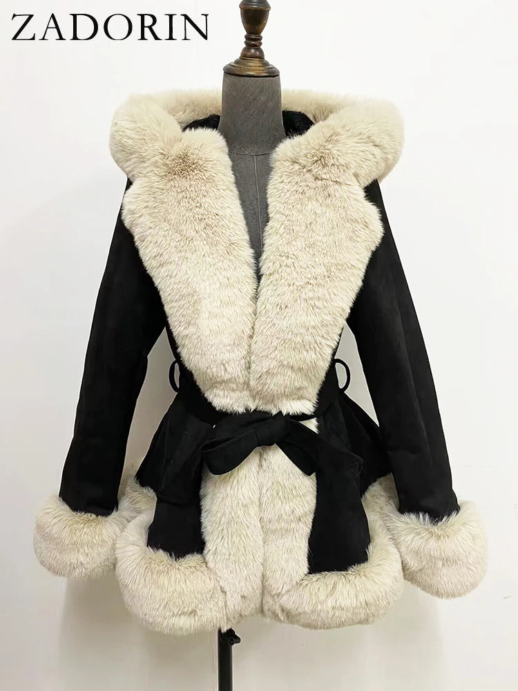 Cardigan Winter Faux Fur Jackets for Women