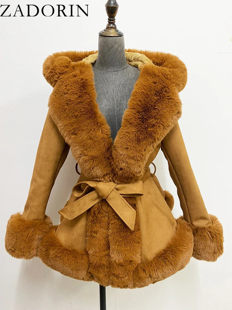 Cardigan Winter Faux Fur Jackets for Women