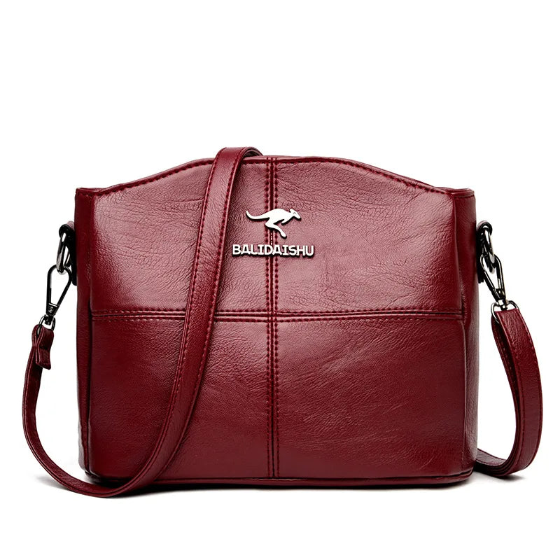 Embroidery High Quality Leather Ladies Handbags