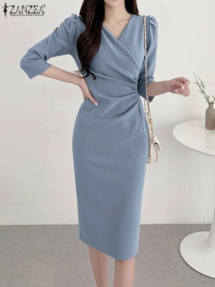 Summer Sleeve V-Neck  Dress