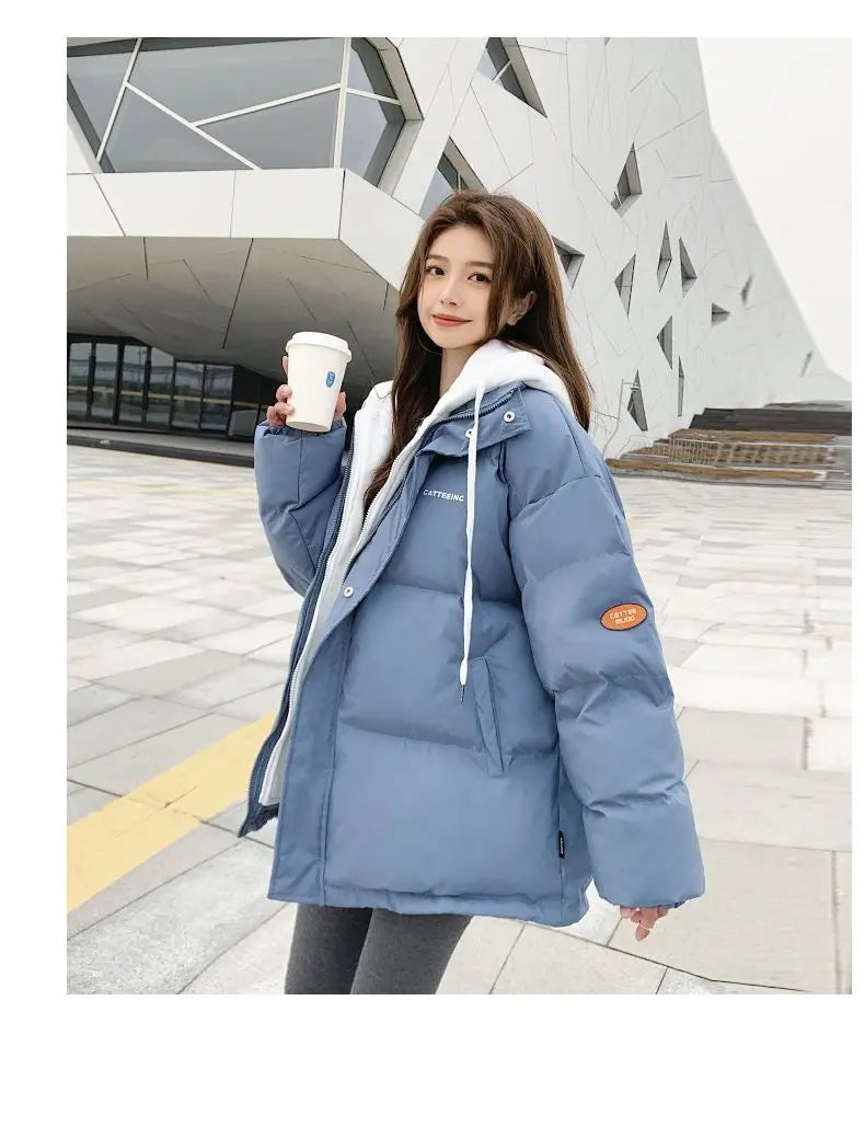 Couple style cotton coat winter windproof warm cotton jacket