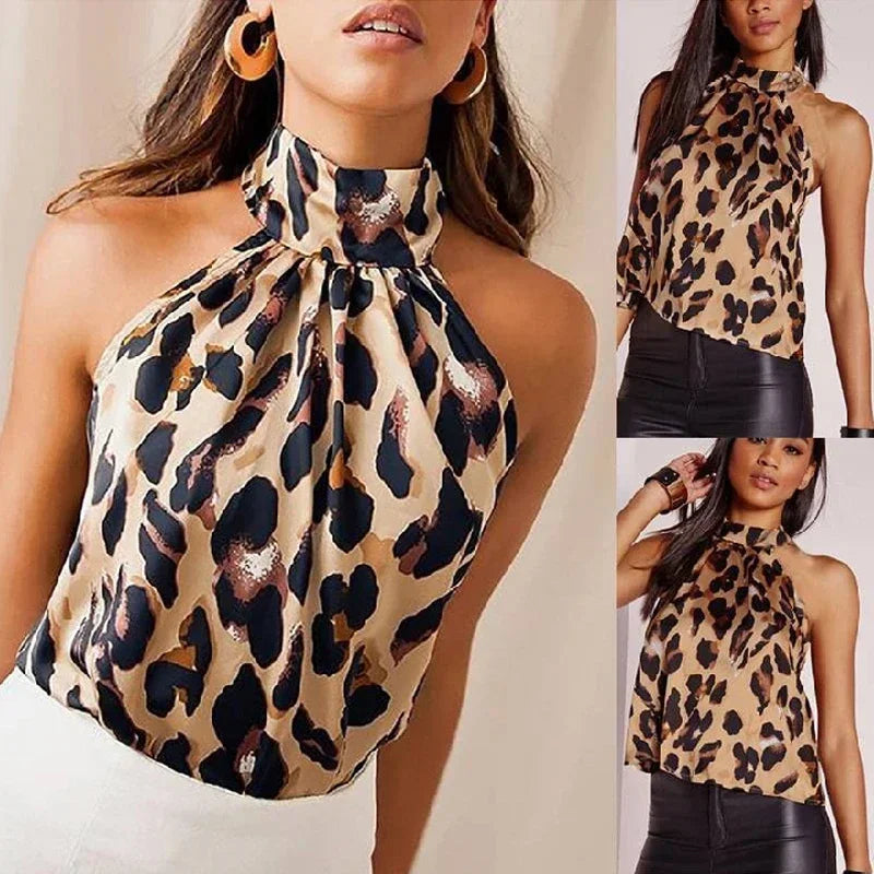 Sexy Leopard Print Ladies Tops