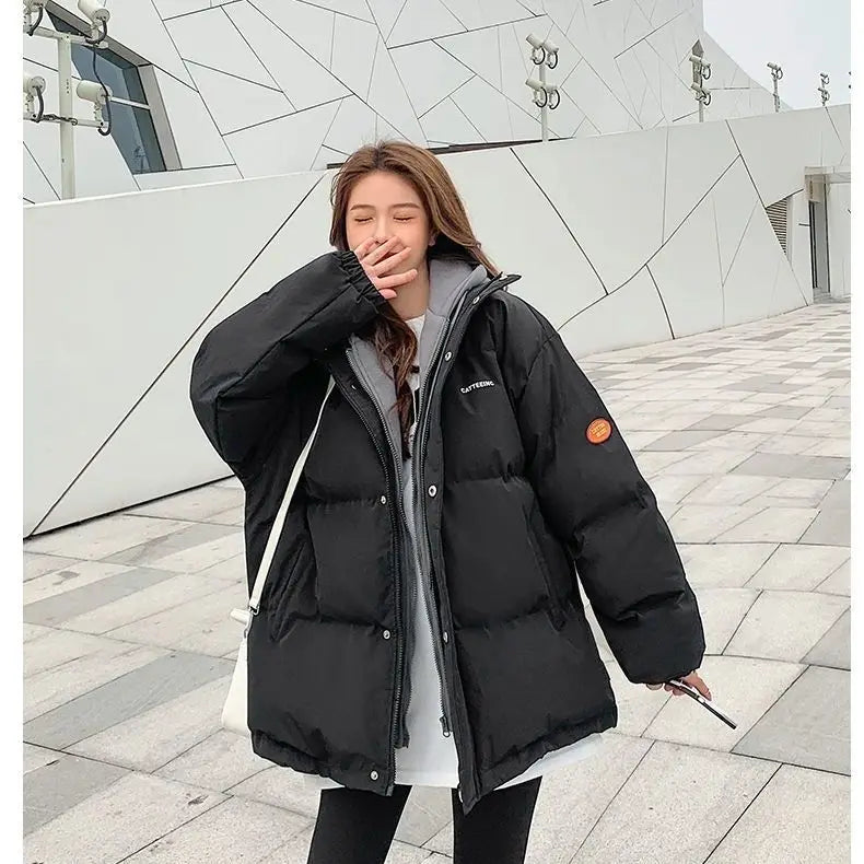 Couple style cotton coat winter windproof warm cotton jacket