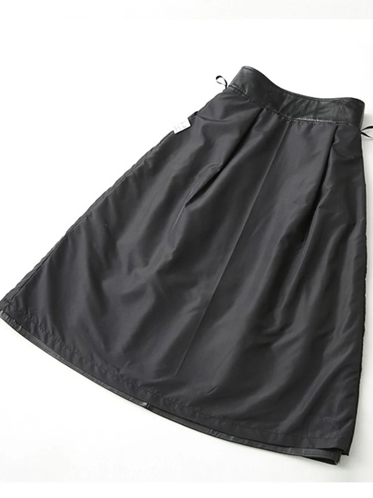 High Waist Leather Skirt