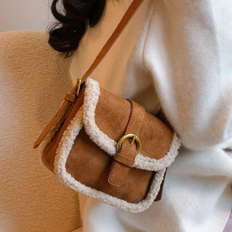 Lamb Wool  Crossbody Handbags