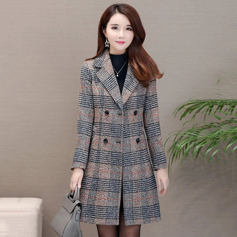 Double breasted Outerwear Ladies Jacket Overcoats Coats