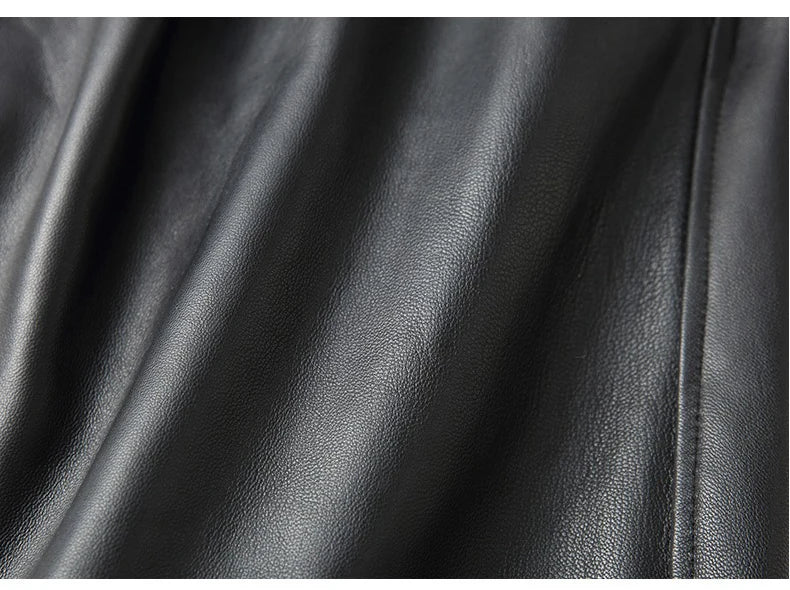 High Waist Leather Skirt