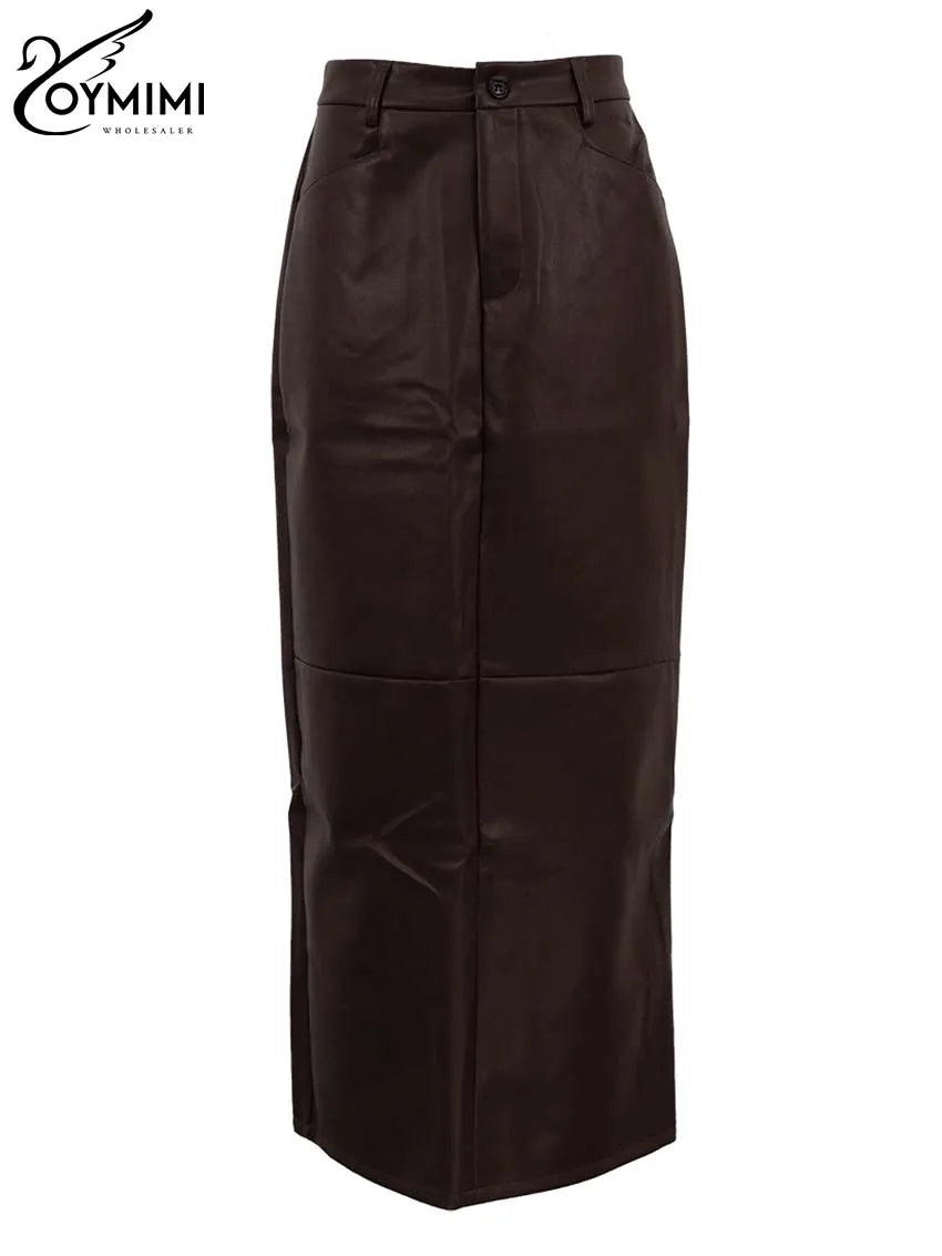 Vintage Brown  Leather Skirts